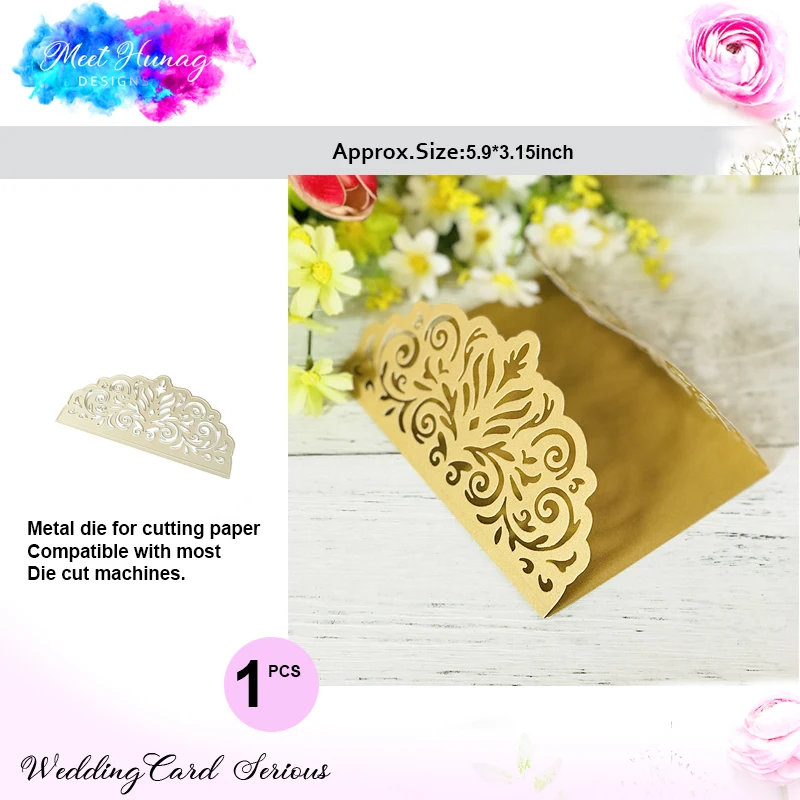 

Lace Metal Cutting Dies Border Craft Dies cut Scrapbooking New 2019 For diy Stamps Wedding invitation Paper Card Making