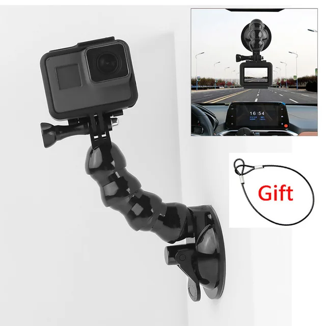 

Action Camera Suction Cup for GoPro Hero 7 6 5 4 3+ SJCAM Xiaomi Yi H9 Mount Window Glass Sucker Accessory with Safety Tether