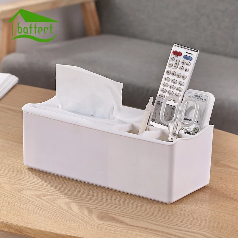  Plastic Multifunction Tissue Box Pen Pencile Remote Control Desk Organization Home Storage Cases Pa