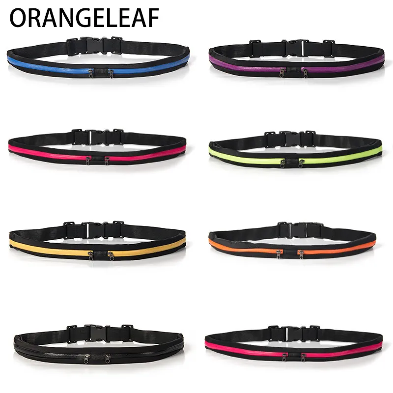 

2019 Waist Bag Men Women Fanny Pack Fashion Double Pocket Phone Belt Nylon Casual Small Bag For Traveling Running Sport