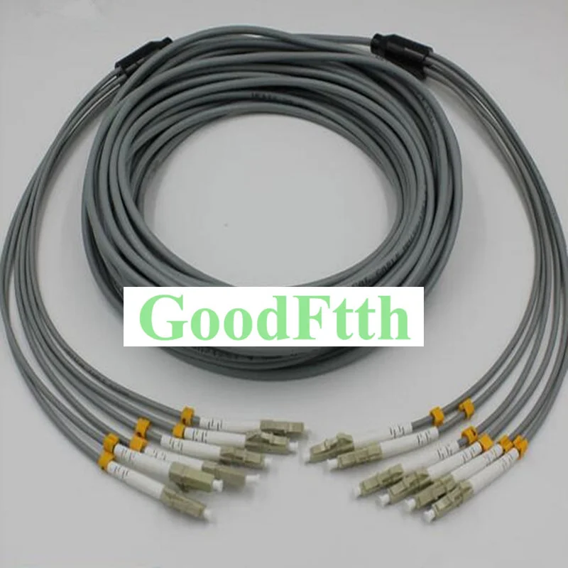 

Fiber Armoured armored Patch Cord Jumper LC-LC Multimode 50/125 OM2 6 Cores GoodFtth 10-50m