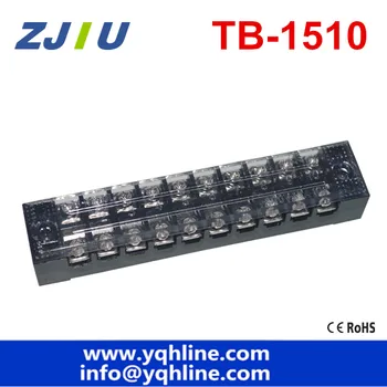

Wholesales! 10 pcs/lot TB-1510 600V 15A Double Rows Cover Guard 10 Position Terminal Blocks new brand free shipping