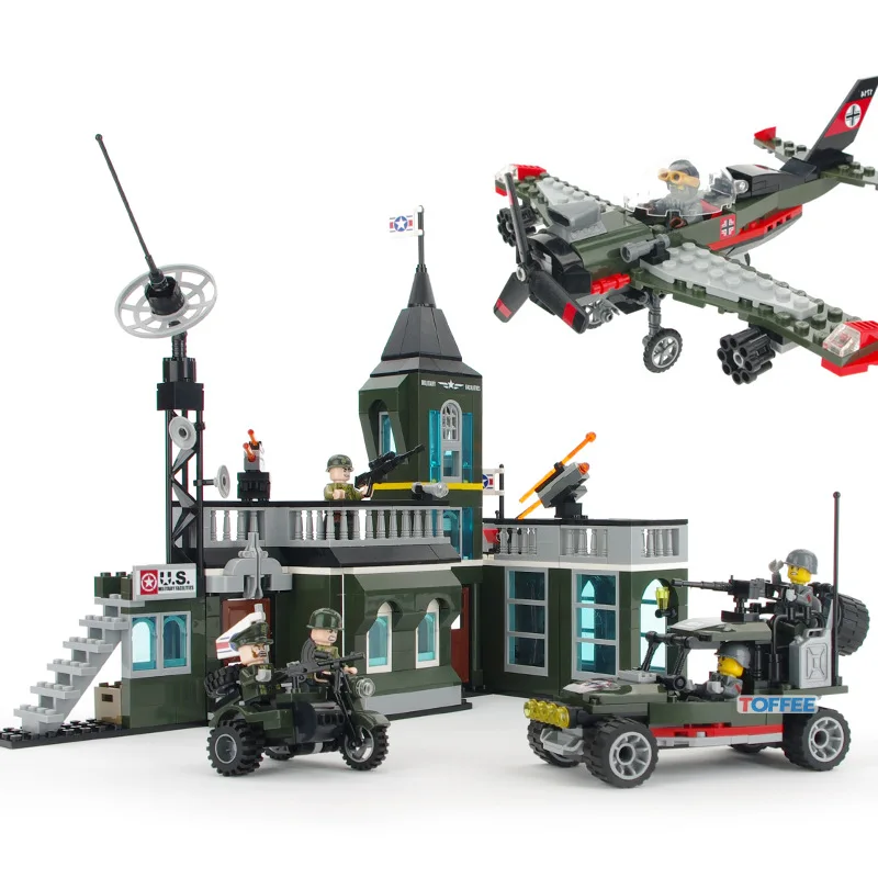 

City Fighter Car Tank Military Command Bomber Building Blocks Sets Bricks Model Kids Toys
