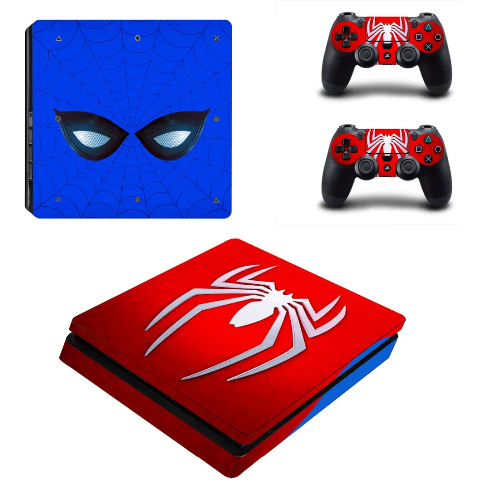 

Spiderman Spider Man PS4 Slim Skin Sticker Decal for Sony PlayStation 4 Console and 2 Controller PS4 Slim Skins Sticker Vinyl