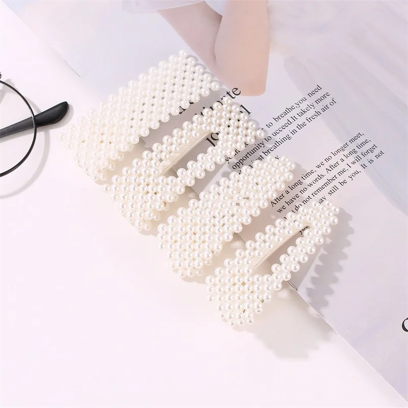 4 piece set WYJZY 4 стиля имитация жемчуга Женская Шпилька модная дамская поставка головных уборов изысканный подарок для дам - Окраска металла: 4 piece set