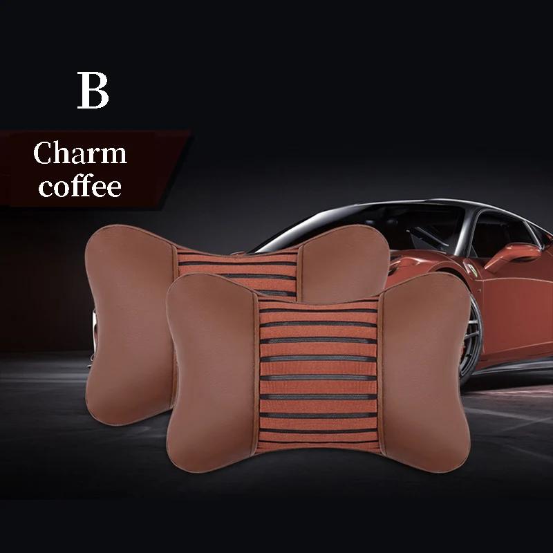 B-coffee 2 шт. новая Автомобильная подушка для шеи на сиденье для Volkswagen VW Passat B6 B5 B7 B8 Golf 4 5 7 6 Polo Opel Astra J H Insignia Corsa - Цвет: B-coffee