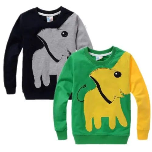 Kid Boys Animal Elephant T-Shirts Tops Sport Wear Jacket Sweatshirts Size 2-8 Y | Мать и ребенок