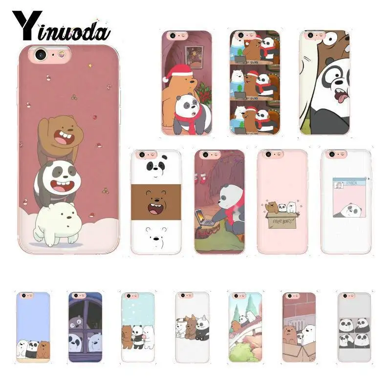

Yinuoda Lovely Cartoon We Are Bear Funny Cute Soft Phone Case for iPhone 8 7 6 6S Plus 5 5S SE XR X XS MAX 10 11 11pro 11promax
