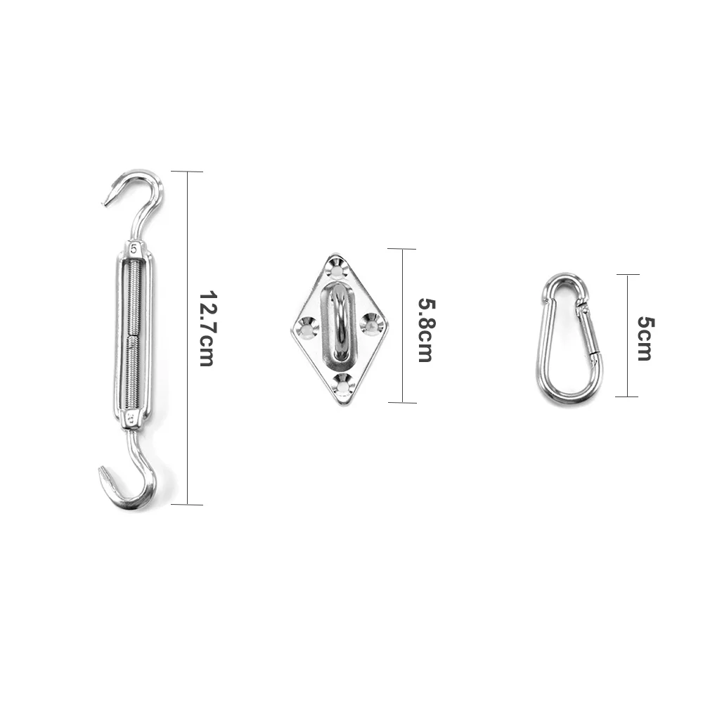 8 шт. солнцезащитный козырек, парус Маскировочная сеть навес крепления аксессуары для фурнитуры комплект безопасности солнцезащитный навес из нержавеющей стали крепежные кронштейны