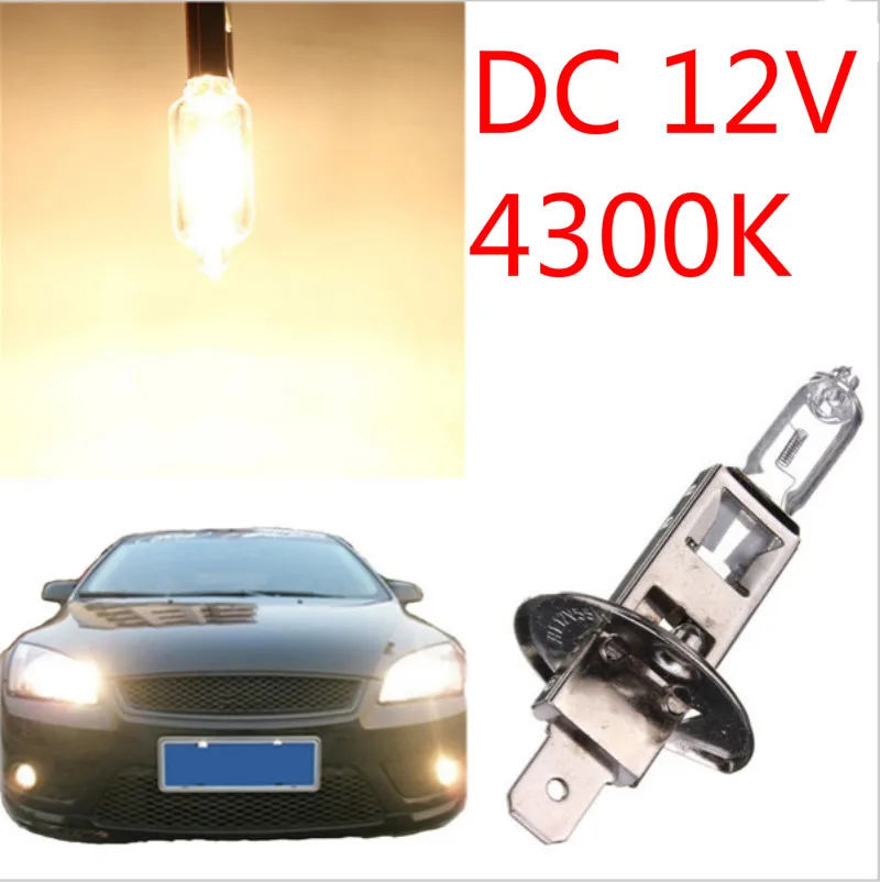 10pcs H1 12v 55w 4300k Yellow Car Headlight Bulbs Auto Fog Light Bulb