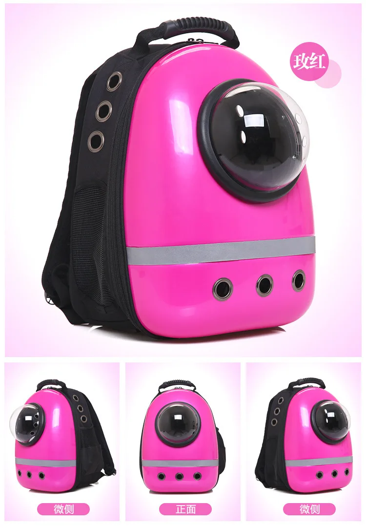 

New Luxury Pet Bag Reflective Space Capsule Teddy Puppies Cat Air Box Outdoor Carrying Bag From Backpack A4385