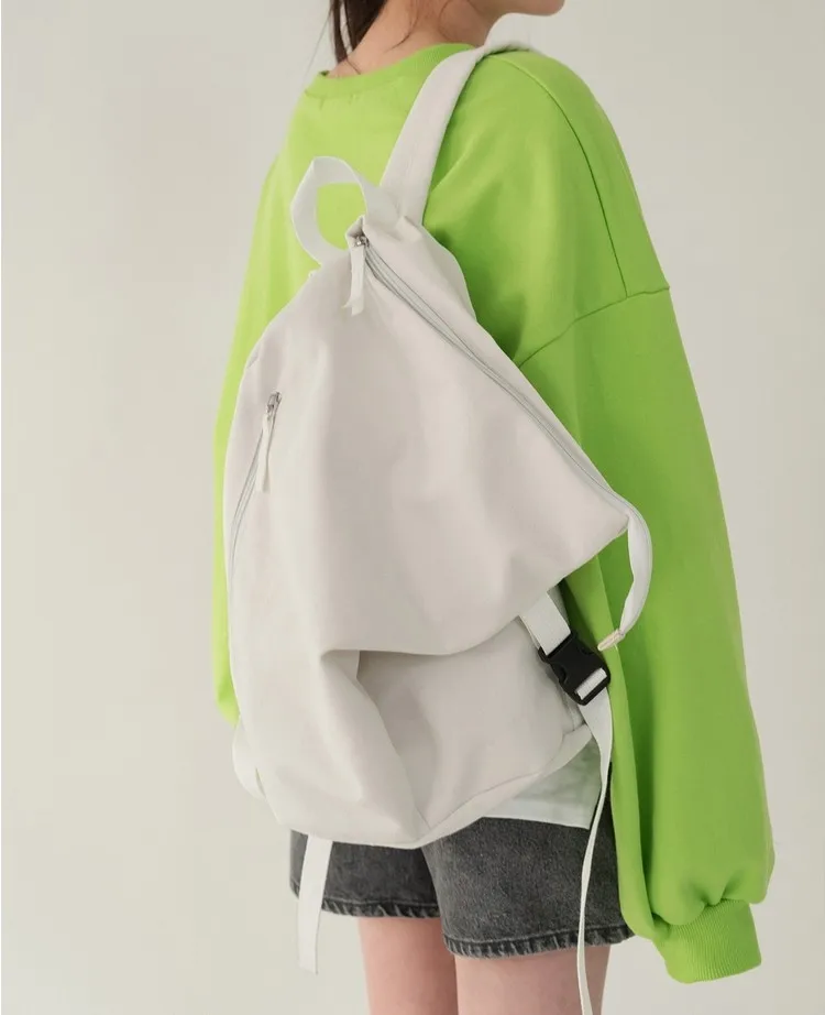 Canvas backpack cool shool bag brand summer women Teenager Girl Student large big casual white black backpack 2019 new quality