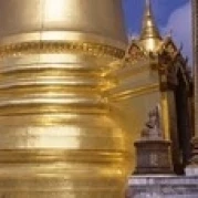 Golden stupa in a temple  Grand Palace  Bangkok  Thailand Poster Print (36 x 12)