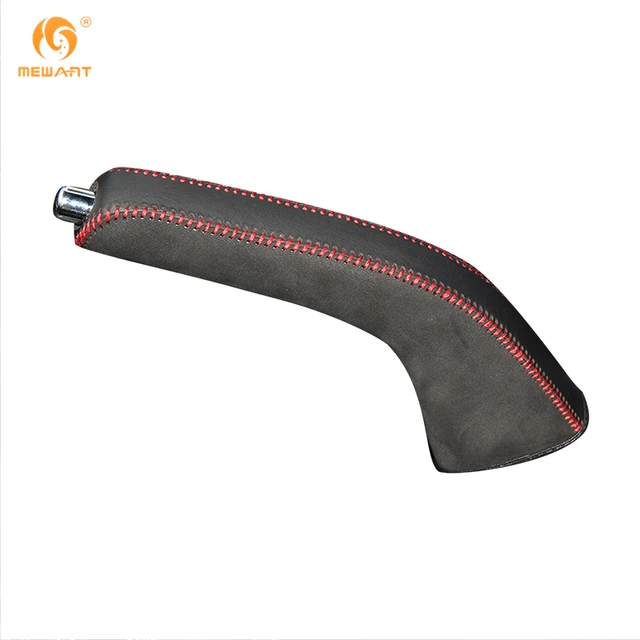 Mewant Black Genuine Leather Suede Car Handbrake Covers For Mewant Black Genuine Leather Suede Car Handbrake Covers For Mitsubishi Lancer Ex