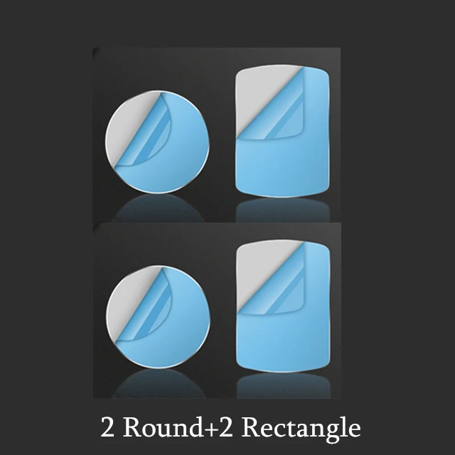 2Round 2Rectangle Металлическая пластина-диск iron Shee магнит держатель мобильного телефона для iPhone X 6S магнитный держатель на вентиляционное отверстие автомобиля Подставка для телефона - Цвет: 2Round 2Rectangle