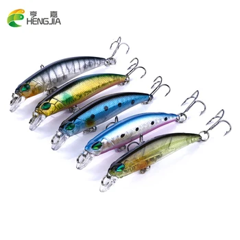 

HENGJIA 100pcs 7CM/4.3G Hard Isca Artificial Minnow Fishing Lures 2 Hooks Diving Pesca Fishing Bait