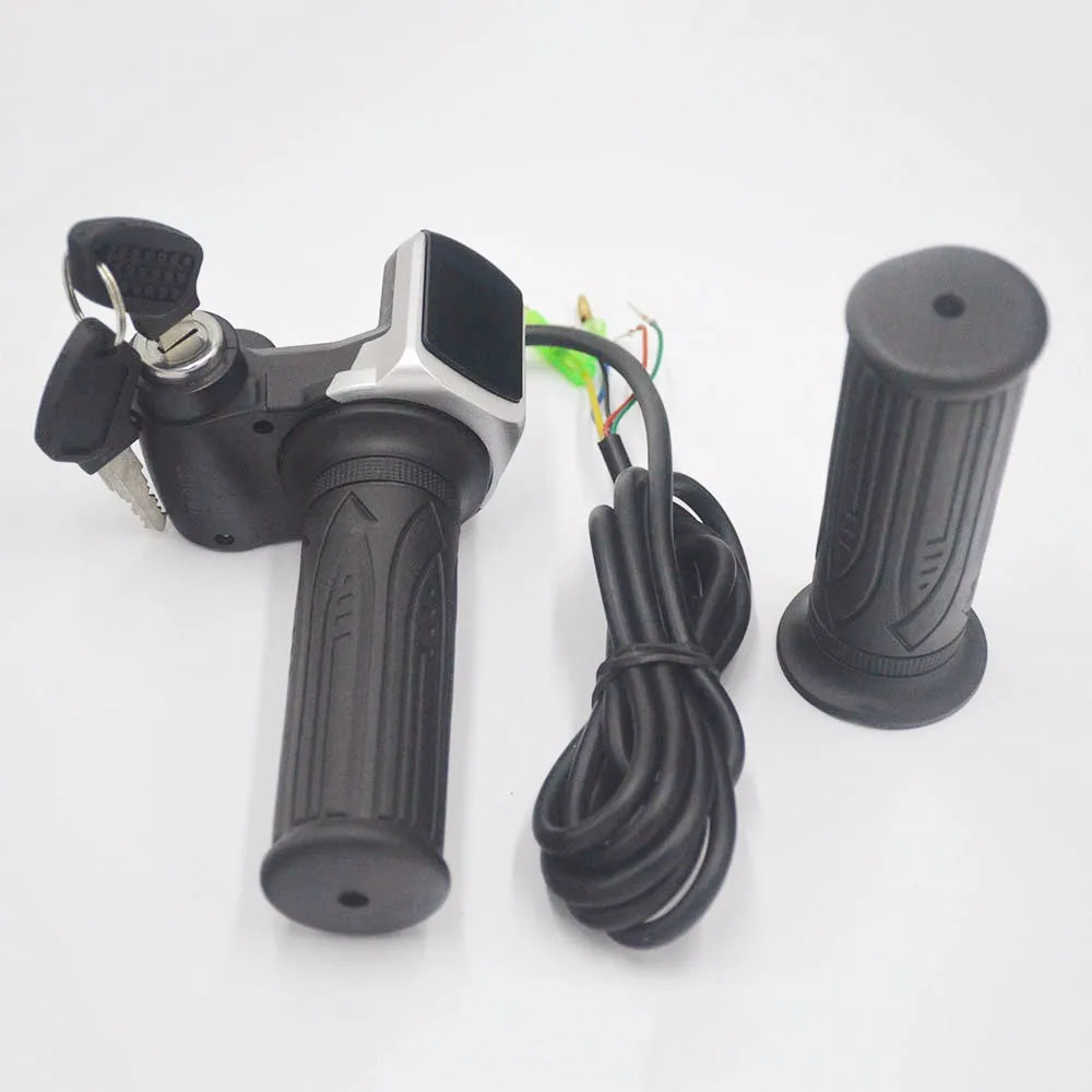 Flash Deal 24V 36V 48V ebike throttle with LCD display Indicator/ON-OFF Key Lock for electric bike/bicycle/scooter twist throttle 0 Flash Deal 24V 36V 48V ebike throttle with LCD display Indicator/ON-OFF Key Lock for electric bike/bicycle/scooter twist throttle 0