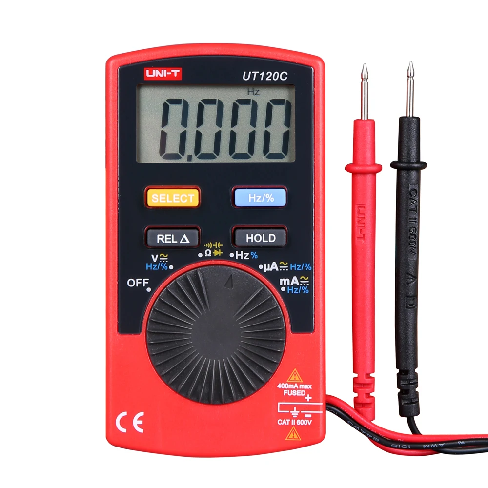 

UNI-T UT120C Pocket Ultra Portable Digital Multimeters Mini DMM Auto Range Auto-off Multitester DC/AC Voltmeter Ammeter Tester