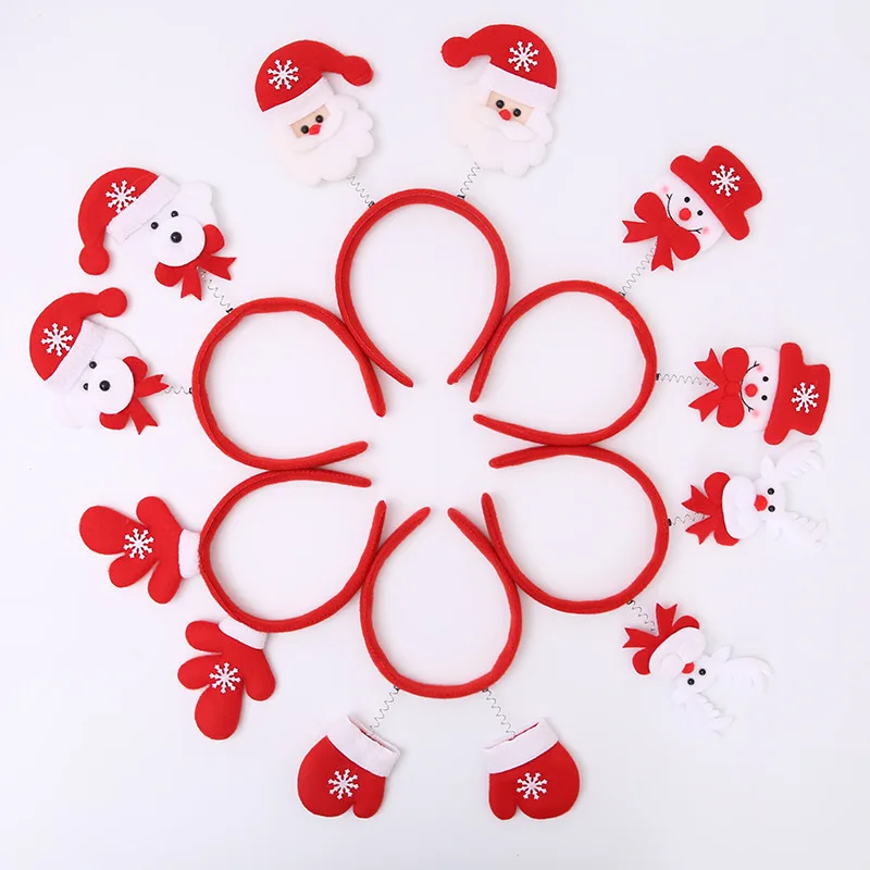 

New Christmas Headbands Santa Claus Colorful Head Buckles Adult Christmas Home Party Decoration Favor Children's Navidad 2019