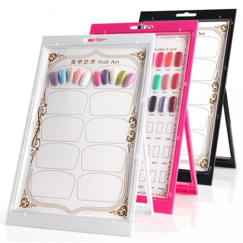 

26X16cm Double-sided 60 Tips Nail Gel Polish Color Card Nail Display Full Color Rack Card Boards Practice Show Case Books