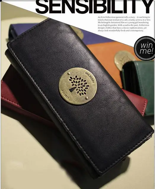 Europe And The United States Contracted A Tree Logo Long Wallet Europe And The United States Contracted A Tree Logo Long Wallet Purse Vintage Handbag