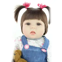 22 дюймов девушка кукла-подруга супер реалистичной симуляции детские мягкие тела Lifelike Reborn игрушка Menina Brinquedos Для подарки детям