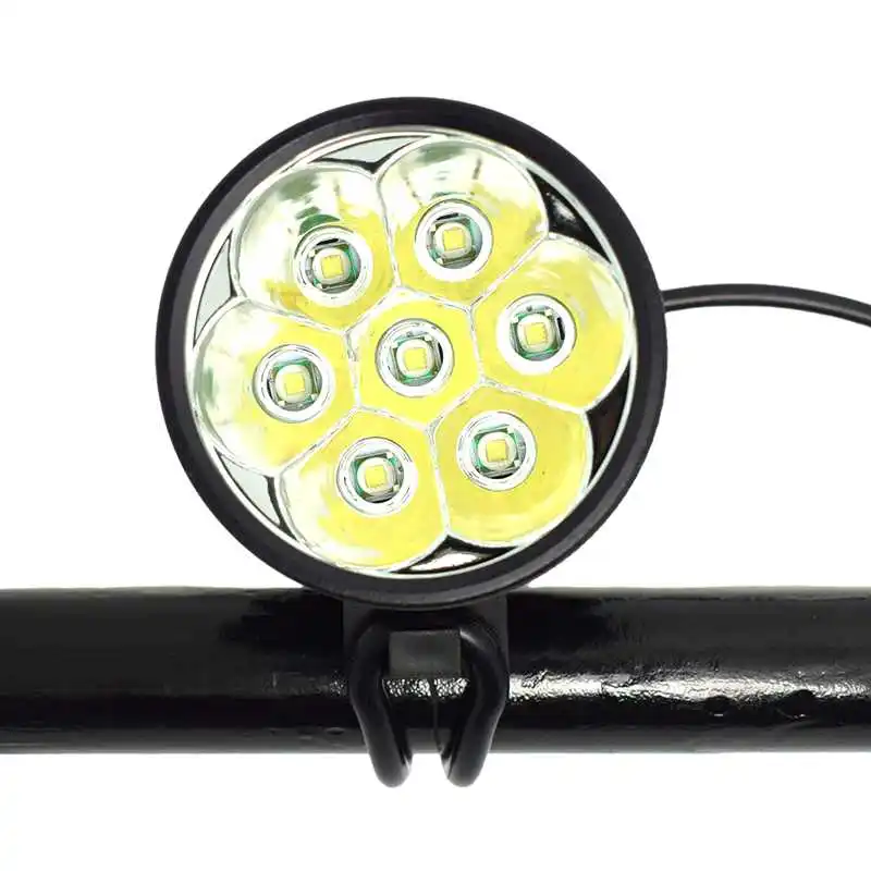 Perfect wasafire Bike front Light 10000LM 7*T6 LED Bicycle Led Lights Flashlight Handlamp+AC Charger+ 9600mAh Battery Pack Cycling Lamps 3