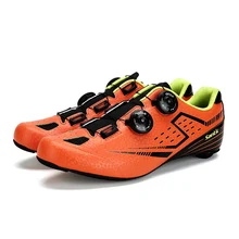 SANTIC Men Road Cycling Shoes 2018 Carbon Fiber Road Bike Shoes Self-Locking Athletic Bicycle Shoe Sneakers Zapatillas Ciclismo