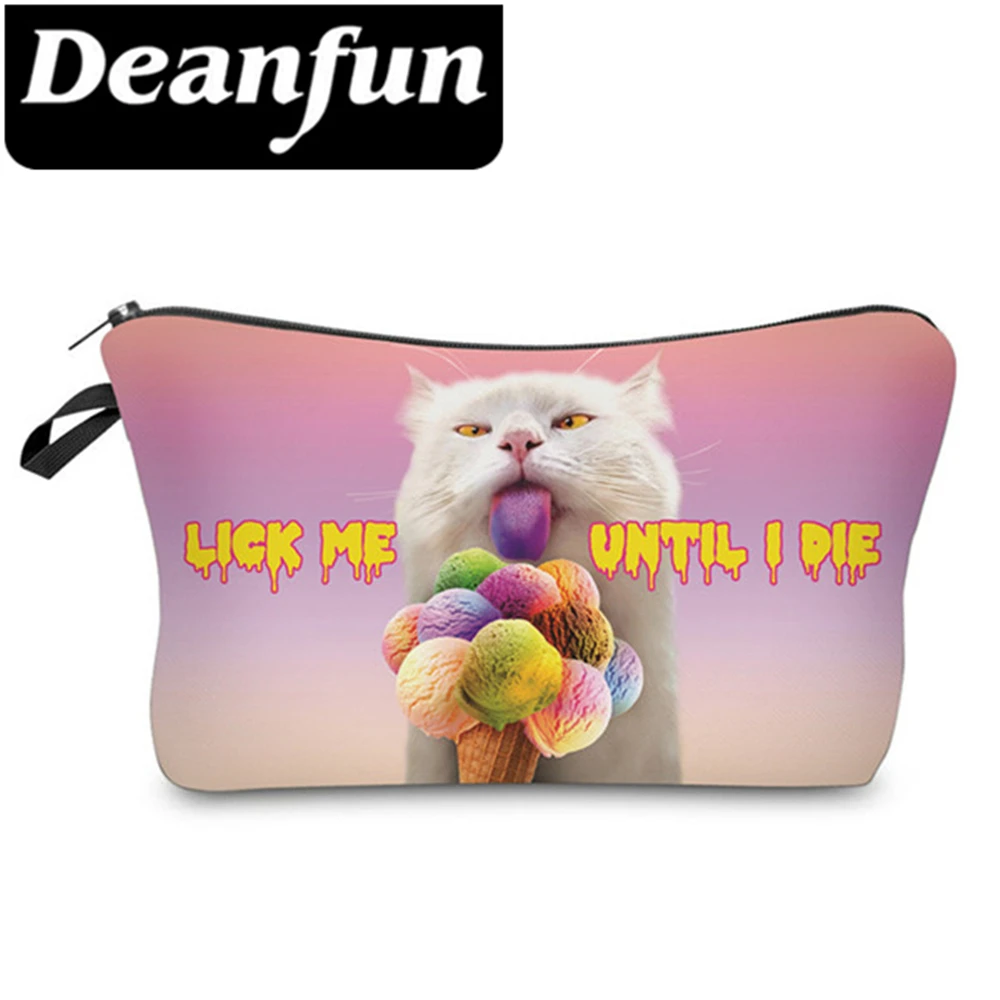 

Deanfun 3D Printed Cosmetic Bags Ice cream Cat Necessaries for Travelling Storage Makeup