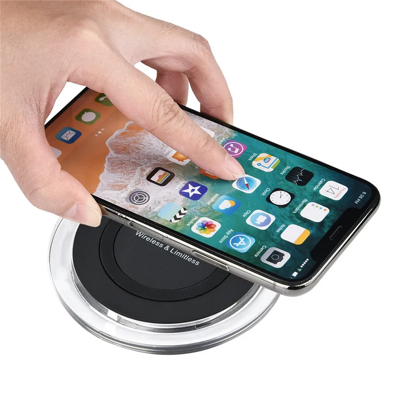 Buy Portable Mini Acrylic QI Wireless Charger Charging