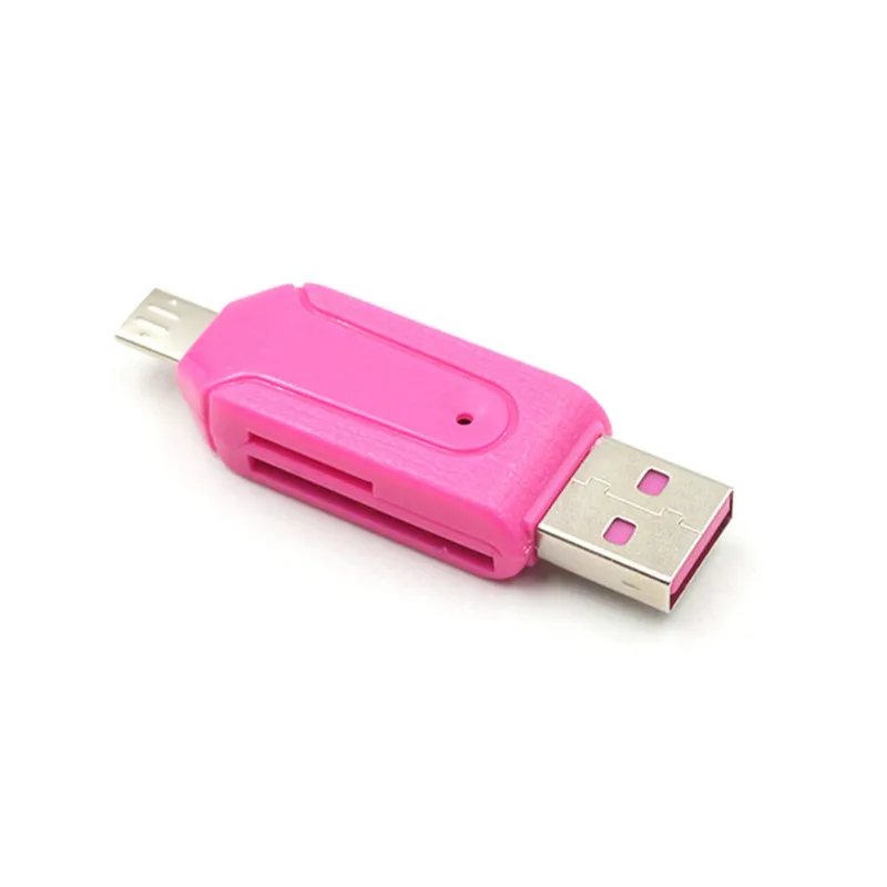 Высокое качество 2 в 1 USB OTG кардридер Универсальный Micro USB TF SD кардридер для ПК телефона