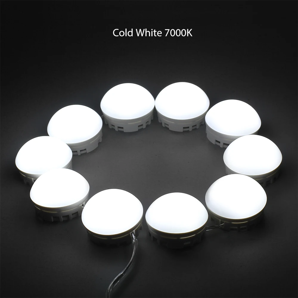 

USB 5V Hollywood Style Makeup Mirror Vanity LED Light 10PCS Bulbs Kit for Dressing Table with memory function dimmer switch