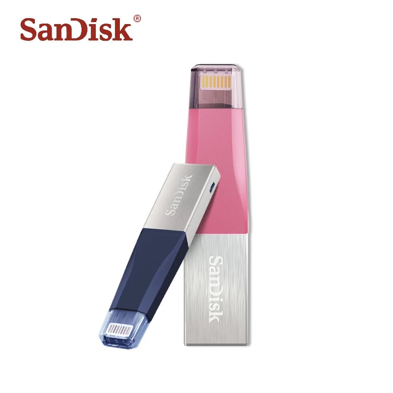 SanDisk USB 3 0 OTG флеш накопитель 32 Гб 64 Lightning на металлический 128 ГБ U диск для iPhone iPad iPod и