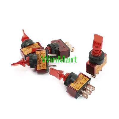 5 ШТ. DC12V 20A Красный Индикатор 3 Pin SPST On/Off Автомобиля Переключатель ASW-14D |