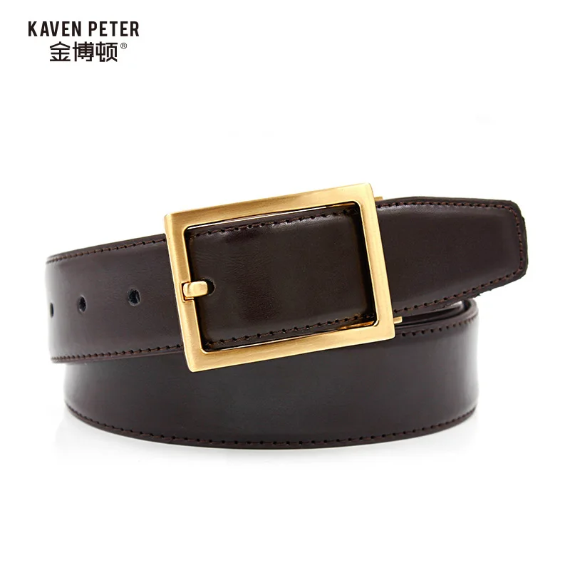New Men/'s Croc Textured Dress Casual Leather Belt Black Blue Brown Brass Buckle