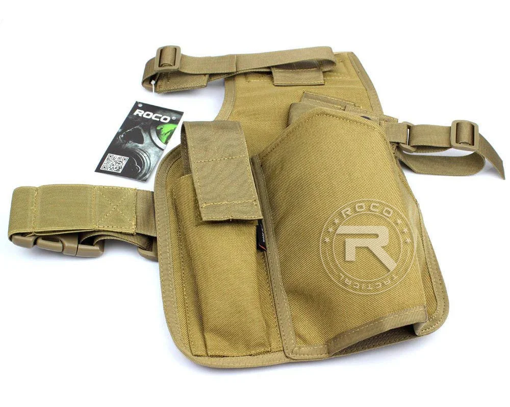 ROCOTACTICAL военный Molle ручной пистолет кобура MP7 Военная ножная КАПЛЕВИДНАЯ кобура с запасным подсумок Боевая ножная КАПЛЕВИДНАЯ сумка