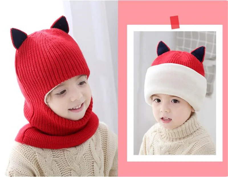 kids hat with scarf (2)
