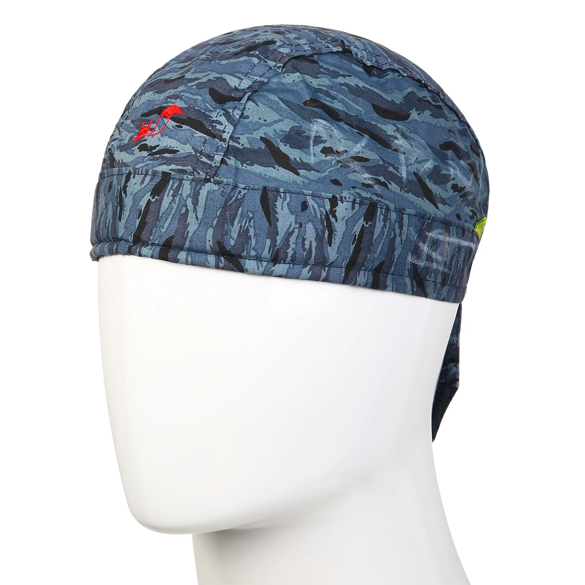 Camouflage Blue Welder Helmet Hat Headscarf Welding Protective Safety Cap Scarf Welder Flame Retardant Cotton Elastic Strap