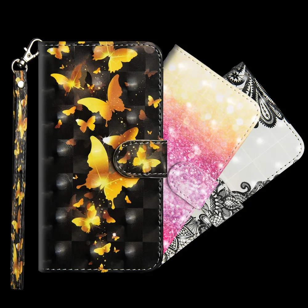 

Luxury Flip Leather Case For Sony Xperia XZ2 Compact H8324 Cover 3D Painted Wallet Card Slot Silicone Cover For Sony XZ2 Compact