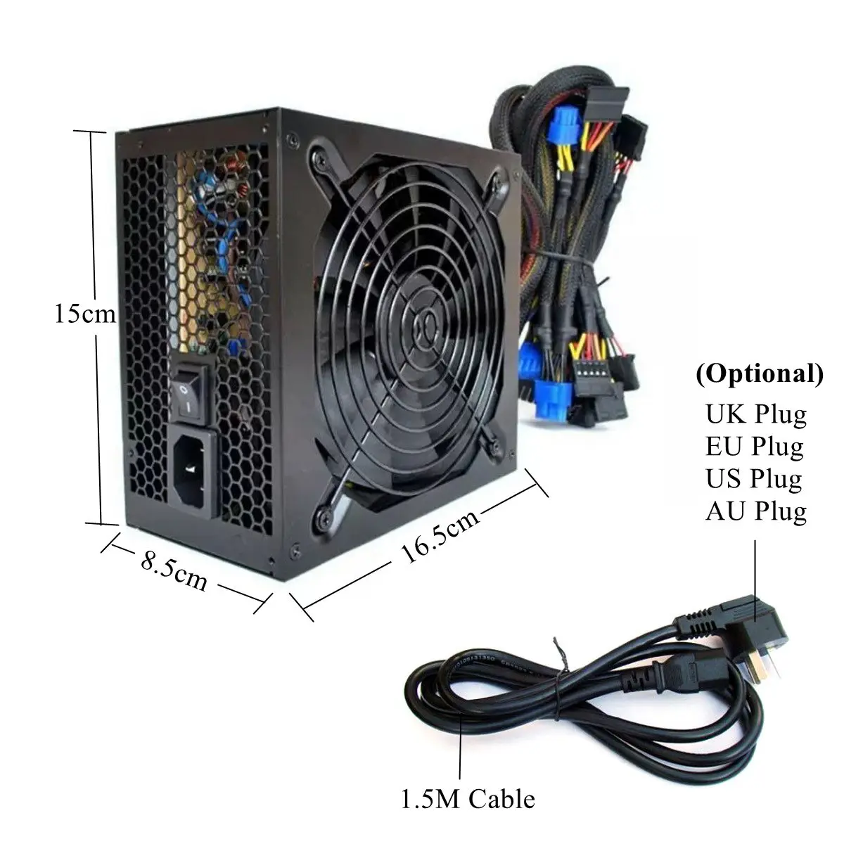 1800W Mining Machine Power Supply ATX For 6 GPU ETH BTC Rig Ethereum Coin Miner