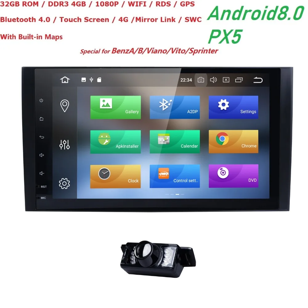 Flash Deal 2din Android 8.0 Octa Core Car NODVD For Benz Sprinter W169 W245 W906 Viano Vito W639 B200 with WIFI GPS Navigation Radio 4G RAM 2