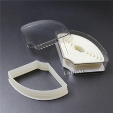 7 шт./компл.) Плоский край Веер-Форма нейлон пластик печенье сэндвич-формы шоколад помадка резак для DIY Кухня пособия по кулинарии инструменты