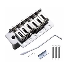 Chrome Electric Guitar Bridge Tremolo Bridge System For Fender Strat Style Electric Guitar Free Shipping fender tremolo arm fender® deluxe locking tremolo chrome