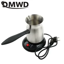 DMWD нержавеющая сталь Электрический Турецкий кофейник портативный Мока чайник подогреватель молока кафе бойлер мокко плита кофеварка