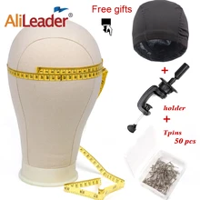 Alileader прочный тренировочный манекен для париков, Брезентовая голова с подставкой, инструменты для изготовления париков, крепкая голова для парика, аксессуары 5 размеров