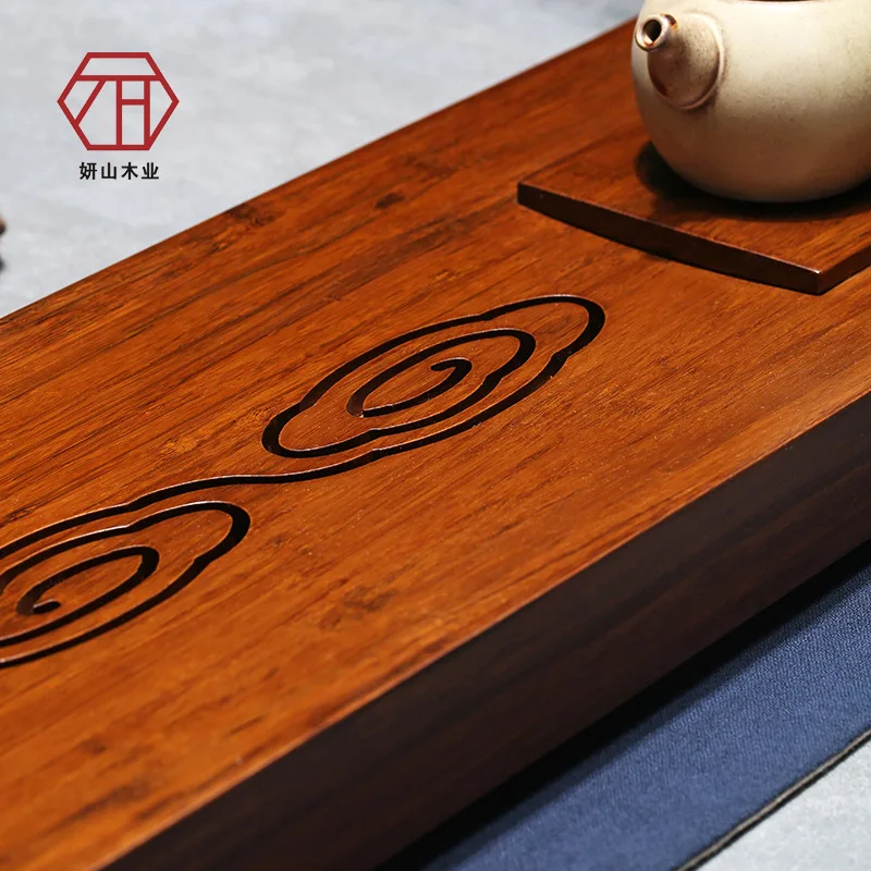 [Yan Mountain] manufacturers of new Chinese style creative piece of heavy bamboo bamboo teaboard Kung Fu tea to send t