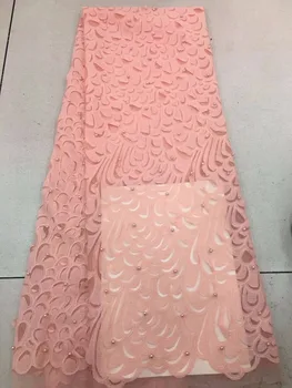 

Super quality embroidered tulle lace fabric for wedding dress J-1150 Nigerian french tulle lace fabric