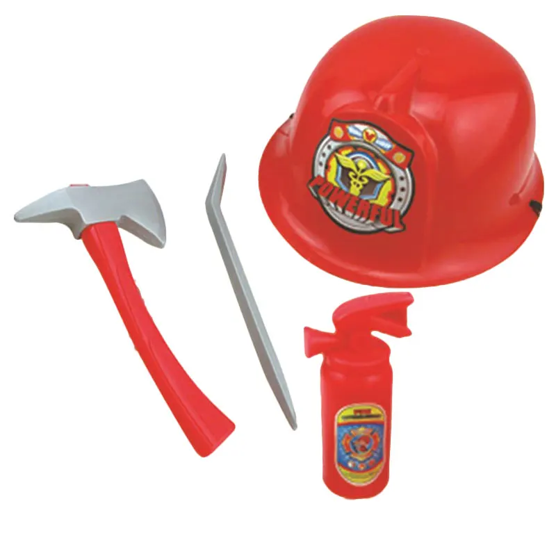 

Fireman Police Engineer Helmet Fire Cap Suit Role Play Toy Kit Costume Prop Party Kids Pretend Funny toys 3 styles Optional
