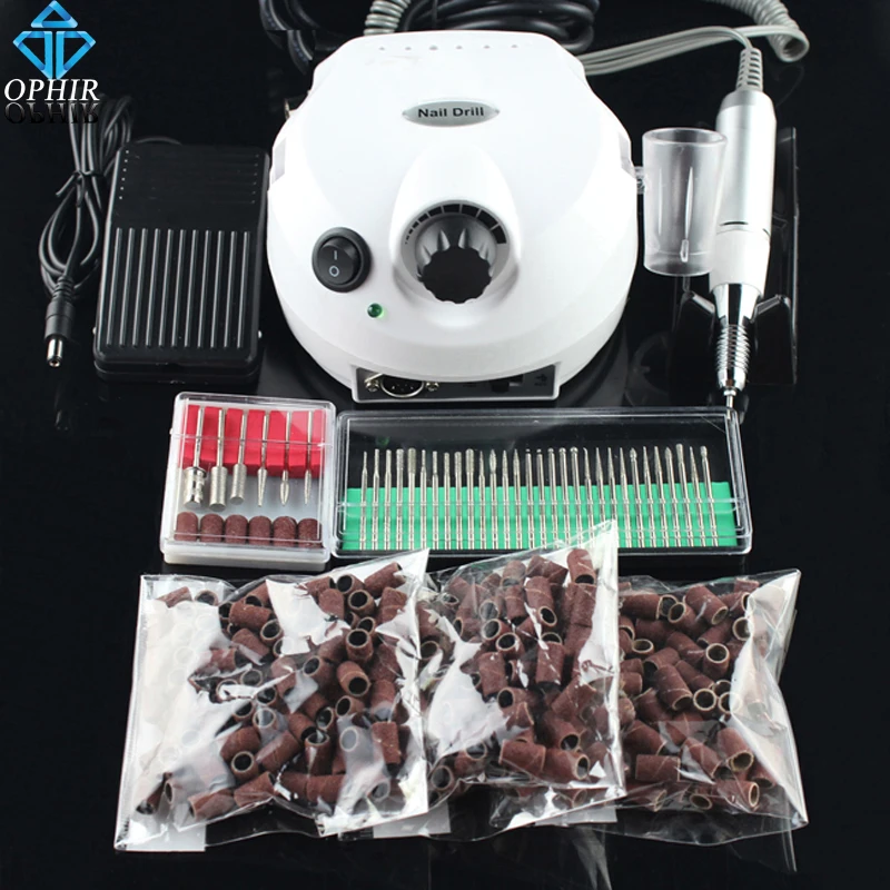 OPHIR Electric Nail Drill Machine 30000RPM Nail Tool Nail Art Equipment Manicure Kit Nail File Drill Bit Sanding Band Accessory
