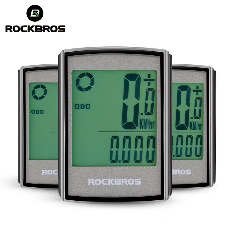 

ROCKBROS Wireless Cycling Bike Computer Waterproof Bicycle Computer LCD Backlight Stopwatch Speedometer Odometer MTB Accessories